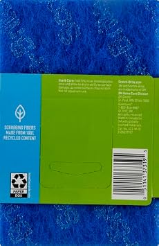 Scotch-Brite Zero Scratch Scour Pad, 3 Scrubbing Pads, Non-Scratch Scouring Pads for Kitchen and Dish Cleaning (Pack of 2)