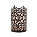 Hosley Flower 7" High Cut Bronze LED/Votive / Tealight Holder/Lantern. Ideal Gift for Wedding, Party, Use with Jar Candles, Tea Lights, Votive Candle Gardens, Aromatherapy, Spa P9