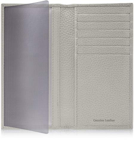 Genuine Leather Checkbook Cover For Women & Men - Checkbook Holder Check Book Covers For Duplicate Checks Card Wallet RFID