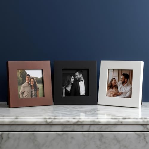 Image of Photo Frame Set of 3 - Modern Tabletop Picture Frames for Desk, Living Room & Bedroom Decor, Perfect for Wedding, Couple & Family Photos (Mix)