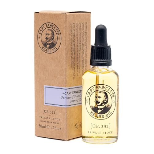 Captain Fawcett Beard Oil Private Stock - Aceite para barba, 1 x 50 ml