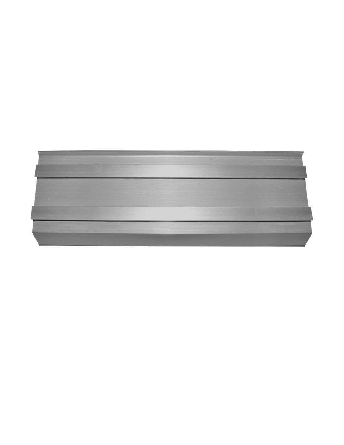 JARDIN202 - Rodapie Aluminio Labio Inferior 2m | Seleccione color y medida | 70mm alt. 2m larg. (Gris-Metalizado)