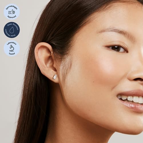 Titanium Stud Earrings – Implant Grade Flat Back Hypoallergenic Earrings for Women | Medical Grade Titanium Studs for Sensitive Ears | Waterproof Sleep-Safe Earrings2