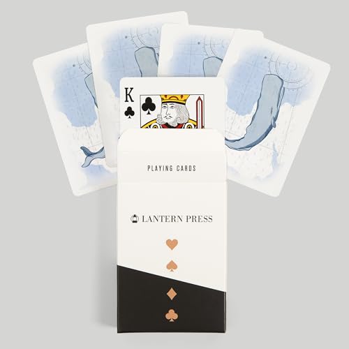 Baraja de juego Whale, Blue, 52 cartas tamaño póker miniatura 6