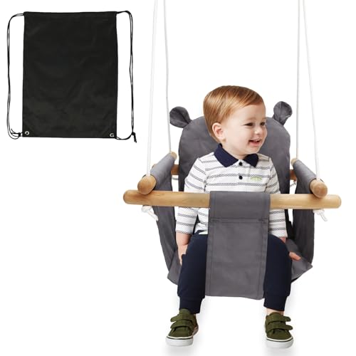 Baby Swing,Outdoor Indoor Secure Baby Hanging Swing Seat with Adjustable Safety Belt,Portable Outside Tree Hammock for Toddlers Boys Girls