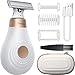 Trimcoo 2026 New Bikini Trimmer for Women - Small But Powerful Electric Razors, Intimate Pubic Hair/Lady Facial Painless Removal, USB-C Cordless Body Shaver for Trip, Replaceable Wet/Dry Blade, White