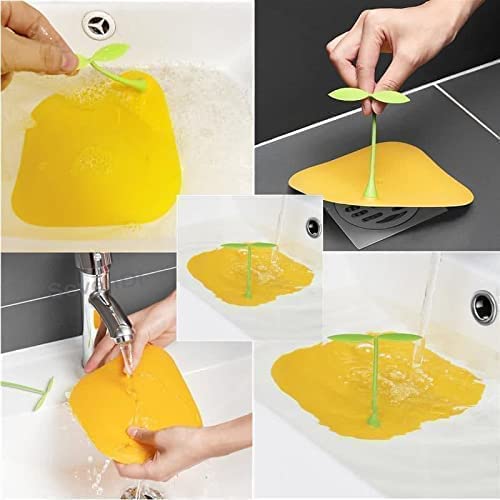 Image of Stanley Sprouts Floor Drain Toilet Floor Anti-Smell Cover Silicone Bean Sprouts Floor Sink Filter Sewer Deodorant Cover Silicone Filter Bathroom Hair Catcher Multicolor(1 PCS) (1) (2)