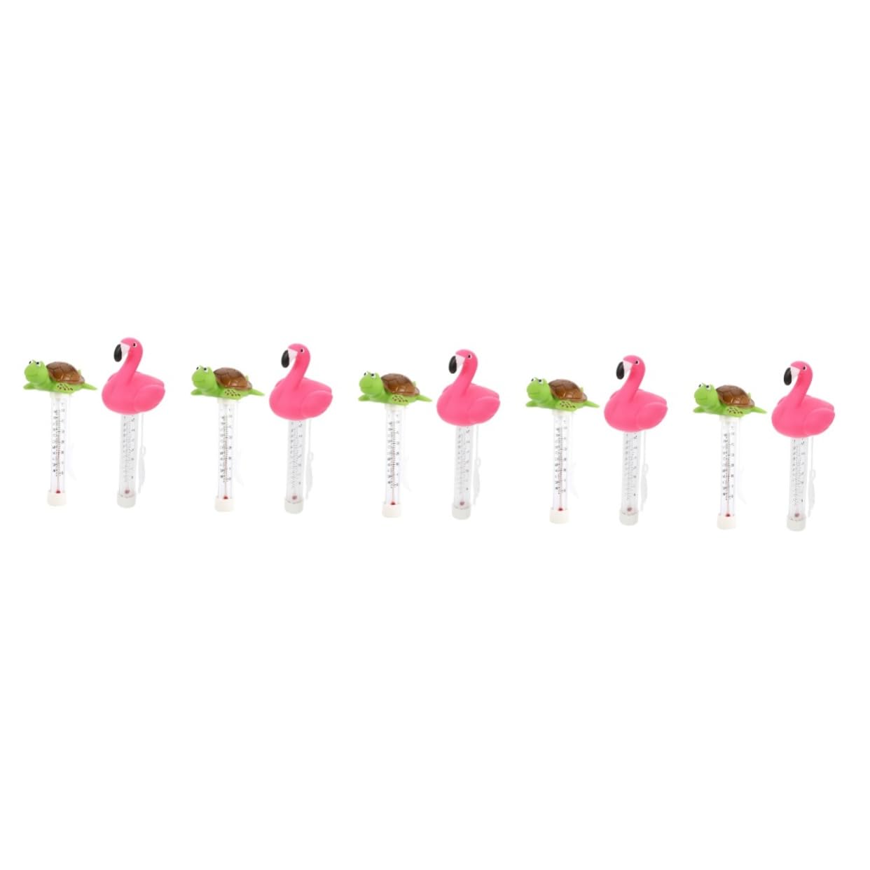 TOYANDONA 5 Sätze Flamingo -wasserthermometer -thermometer Schwebend Schwimmender Pool Badewannentemperaturanzeige Badewanne Thermometer Poolthermometer Schweben Plastik 2 Stück * 5