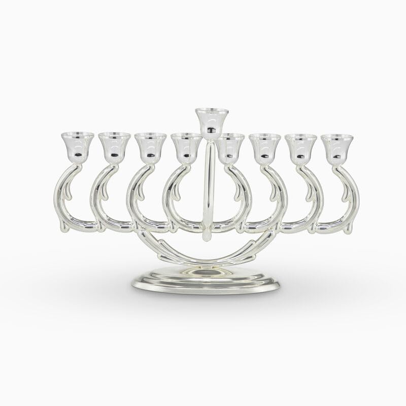 Silver-Plated Classic Chabad Menorah