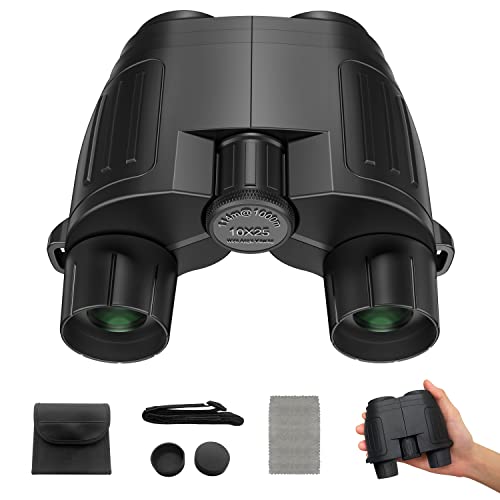 NAZUSA 双眼鏡 ライブ 双眼鏡 10倍【高級プリズムBak4搭載&FMC多層绿膜】25mm大口径 高透過率 高倍率 軽量(コンサート/オペラ専用 双眼鏡)防振 完全防水 小型 収納袋付 ストラップ付 ライブ/オーペア/観劇/スポーツ観戦/登山など適用 (10倍)