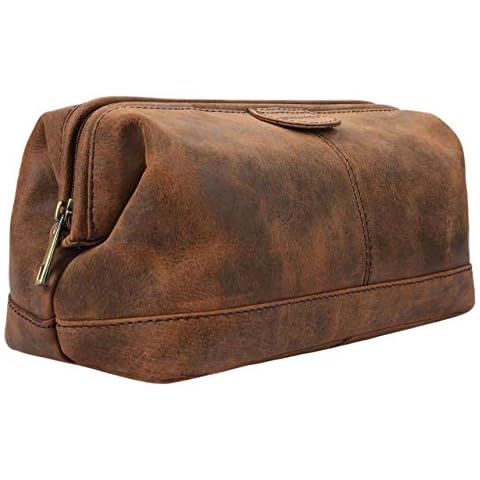 Bolsa de Aseo STILORD 'Laurin' de Piel Vintage para Hombre y Mujer Cover