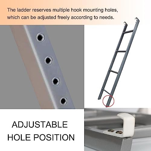 Adjustable Replacement Bunk Bed Ladder, 4/5 Steps RV Indoor Climb Ladder, Easy Install Twin Dorm Apartment Accessory, Size 116cm (45 5/8")
