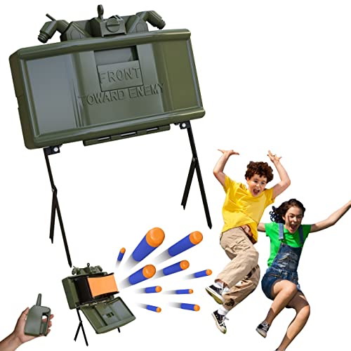 Skywin Toy Claymore for Play Games (Green) - 1 Pack Trip Wire and Remote Control Included for Plastic Claymore Compatible with Nerf