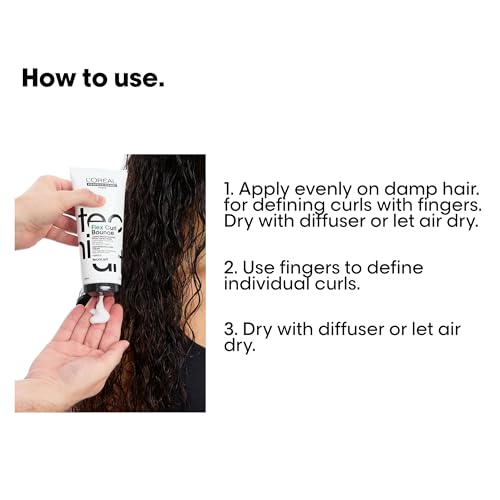 L'Oréal Professionnel krem do stylizacji zdefiniowanych loków, z włóknami regenerującymi dla elastycznego kształtu bez klejenia, Tecni.Art Flex Curl Bounce, 200 ml