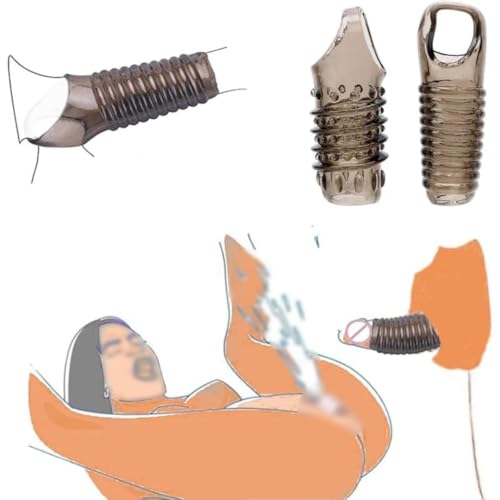 Cock Rings for Men Penis Sleeve Cock Enlarger Reusable Penis Enlarge Sleeves Girth, Delay Ejaculation Stronger Erection Enhancement Sex Toys Silicone Penis Rings for Men 2pcs Adult Sex Toys for Men