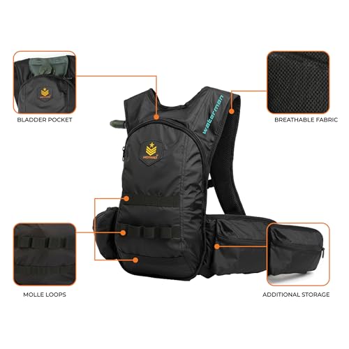 Image of Motard Waterman H20 Hydration Tactical Backpack Black Without Hydration Bladder