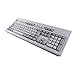 Price comparison product image ELSRA Full Size Classic USB Wired Retro Membrane Keyboard with Numeric Keypad, Grey/Light Grey, UK QWERTY