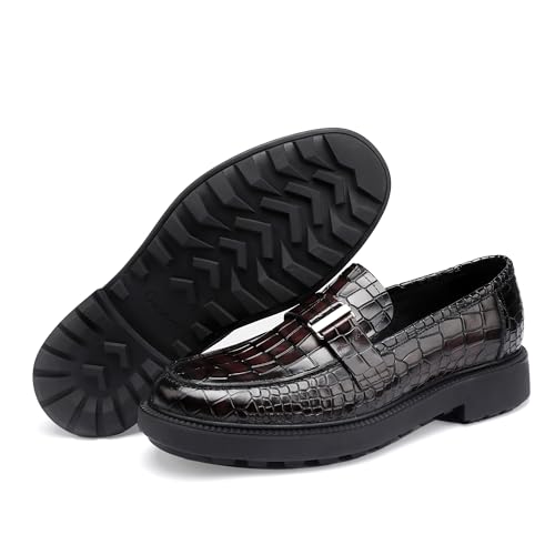 Image of Dress Shoes for Men,Classicial Leather Loafers Slip on Formal Business Shoes Penny