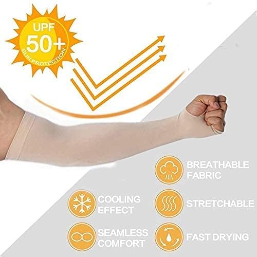 Image of Topibaaz Unisex Arm sleeves with UV Protection for Men and Women Outdoor Indoor Sports UPF 50 Arm Cover with Compression & Cooling Effect Summer Hand Gloves
