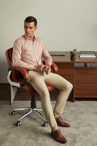 Image of Van Heusen Formal Checkered Shirt for Men| Premium Cotton| Full Sleeves| Slim Fit |Breathable Fabric