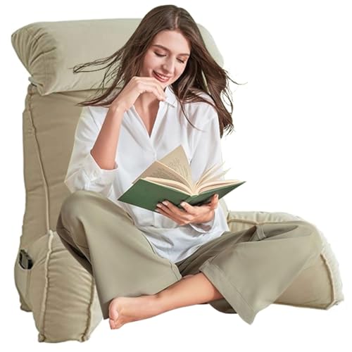 AMZZHAO Cojin Lumbar de Lectura Premium,Respaldo para Cama,Sofá,Suelo y Almohada Extra Viscoelástica,para Sentarse en la Cama Leer Juegos o Ver la Biblioteca de TV