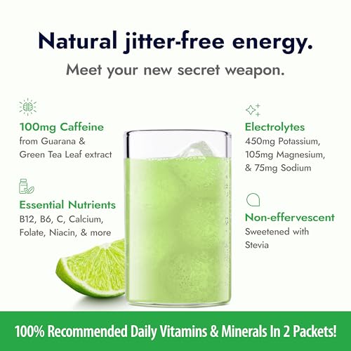 Zipfizz Stevia Energy Drink Powder, Lime, 10 Pack – 3-in-1 Sustained Energy, Rapid Hydration & Essential Vitamins – Sugar-Free, Non-Effervescent Electrolyte Drink Mix with B12 & Antioxidants by Zipfizz - Image 4