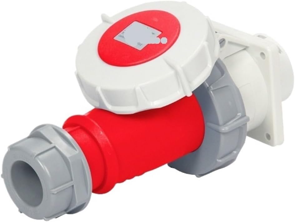IP67 Waterproof 16A32A Aviation Industry Plug and Socket 3-pin 4-Wire 5-Hole Male and Female Docking Connector(4-core16Aconcealedsocket+Plug(Set))