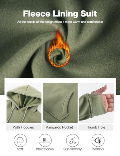 Flygo Womens Fleece 2 Piece Outfits Sweatsuit Crop Pullover Sweatshirt Joggers Pants Tracksuit Set