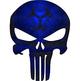 Punisher Blue Biohazard Vinyl Sticker Decal Different Size and Colors to Choose from for Cars Trucks
