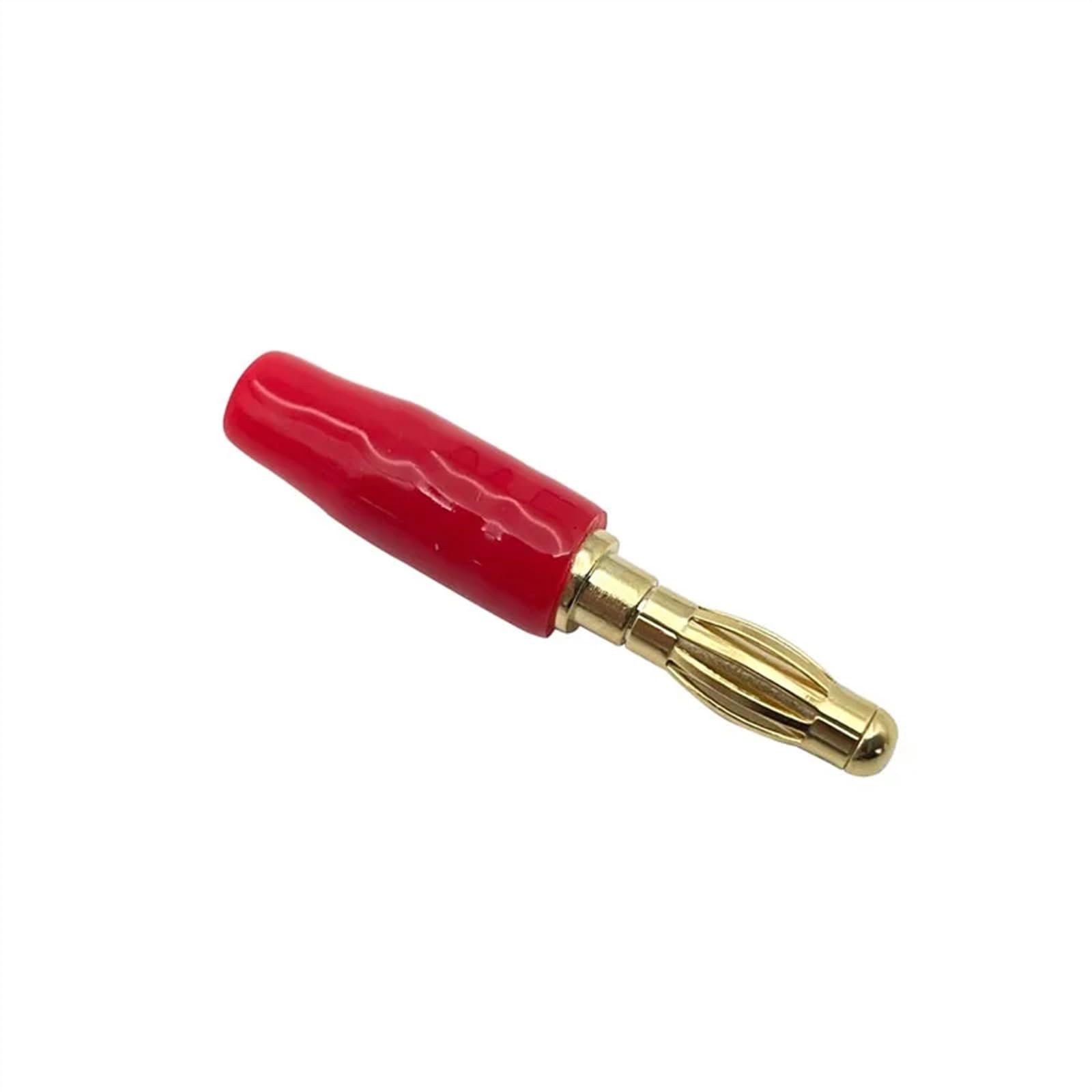 Connecteurs fiche Banane 4mm, 20 pièces, Broche en cuivre plaqué Or(20 Red)