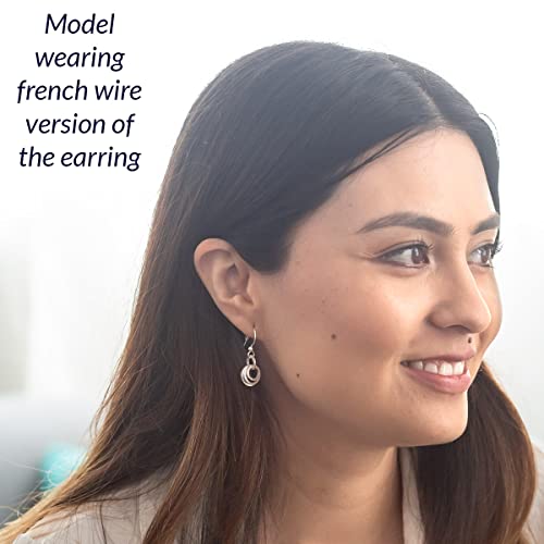 Sterling Silver Dangle Earrings For Women- Small Silver Chunky Earrings With Leverback - Simple Circle Designer Dangling Earrings #TOP1