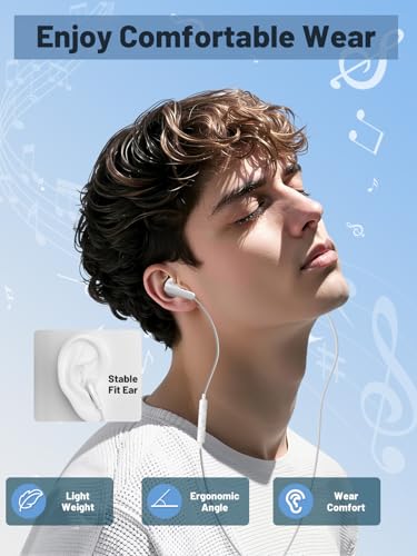 USB C Headphones for iPhone 16 iPhone 15 Pro Max Earphones Wired for Samsung Galaxy S25 S24 S23 Ultra A16, in Ear Phones with Stereo Microphone Volume Control USB C Wired Earbuds for Google Pixel 9 8