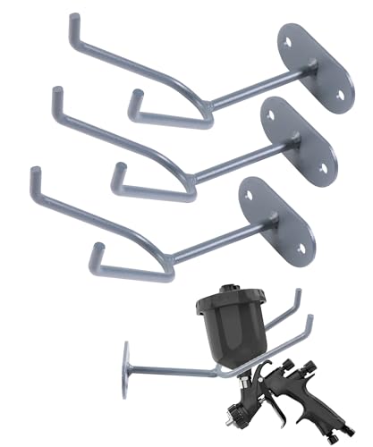 UNLRAE 3PCS Paint Gun Holder,Car Accessories Heavy Duty Wall Mount Spray Gun Holder,Used for Keeping The Spray Guns Ready to Use,Compatible with Most Standard Models,Fit for Auto Workshops