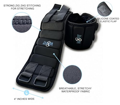 W8FIT Adjustable Ankle Leg Weights Set of 2 Washable with Removable Weights 3.5 LB set (Small 7”-10”) - image 3