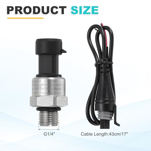 Capteur de pression 200 PSI en acier inoxydable Quarkzman G1/4" - 3