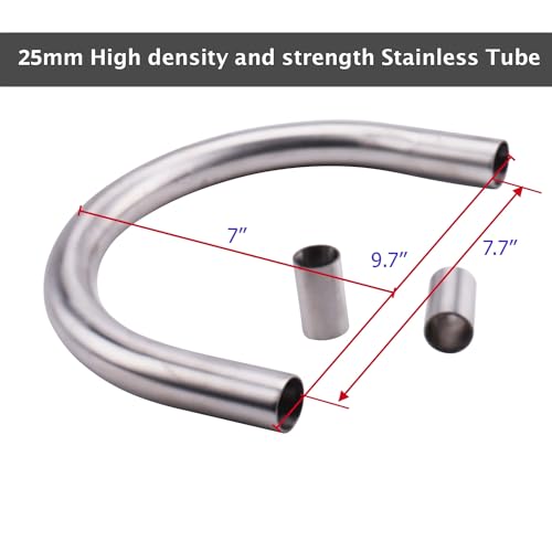 Stainless Steel Universal 1\'\' 25mm Rear Frame Hoop For Motorcycle Brat Style Seat, Large CC Bike, Cafe Racer Custom, Vintage Bikes