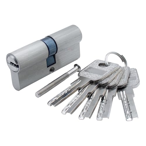 Duravel Door Lock Cylinder 70mm (35-35) with 5 Computer Keys Lock Anti-Rust Suitable For Wooden Doors Aluminum Doors