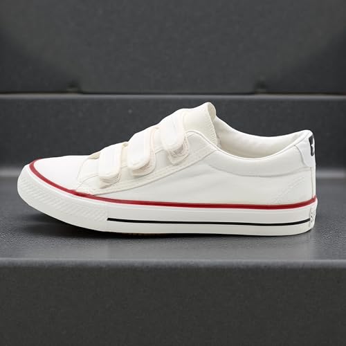 Image of Women's Canvas Running Walking Casual Hook and Loop Tape Sneakers Shoes