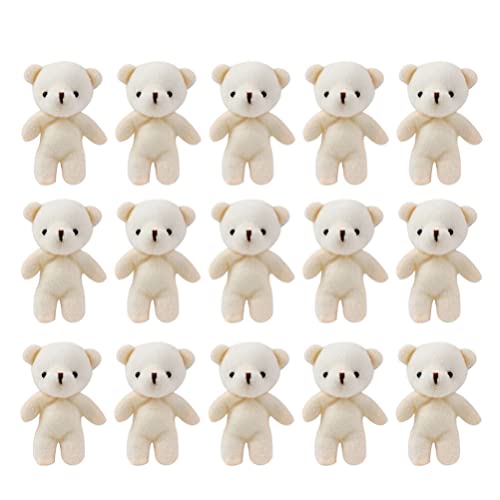 Toyvian Mini ositos de peluche 18 piezas pequeños osos de peluche 4.3 pulgadas pequeños osos de peluche al por mayor mini animales de peluche para llavero DIY graduación cumpleaños ducha