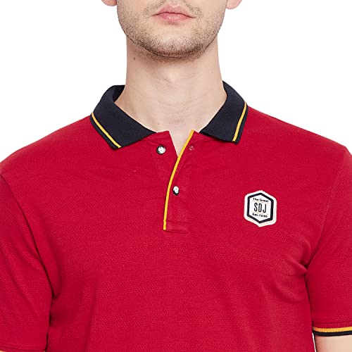 Image of Duke Stardust Men Half Sleeve Red Color Cotton T-Shirt S