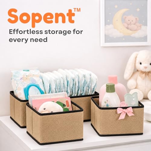 Image of Sopent 6 Pcs Foldable Wardrobe Organizer for Clothes - Fabric Drawer & Closet Storage Boxes for Wardrobe Almirah | Clothing Organizer for Shirts Pants Socks Underwear