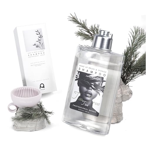 Aprilous Makeup Brush Cleaner with Silicone Mat, Tea Tree Oil,