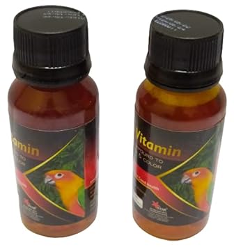 Jeffrey Birds Care Multivitamin to Birds Growth & Colour, 60 ml (Pack of 2)