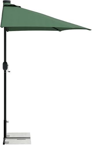 vidaXL Cadre de Base de Parasol Demi Noir Acier for 32-38 mm Pol 