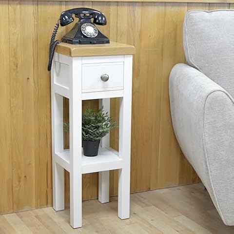 GROFurniture Snow White Console Table with Drawer Cover