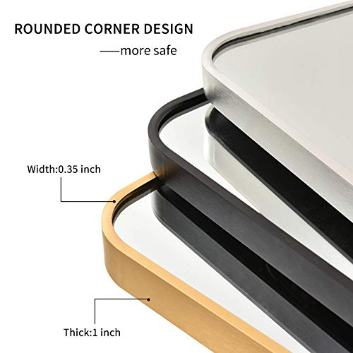 Beautypeak Black Full Length Mirror, Rounded Floor Mirror Standing Hanging Or Leaning Against Wall Dressing Room Mirror Full Length, 60"X20" #TOP5