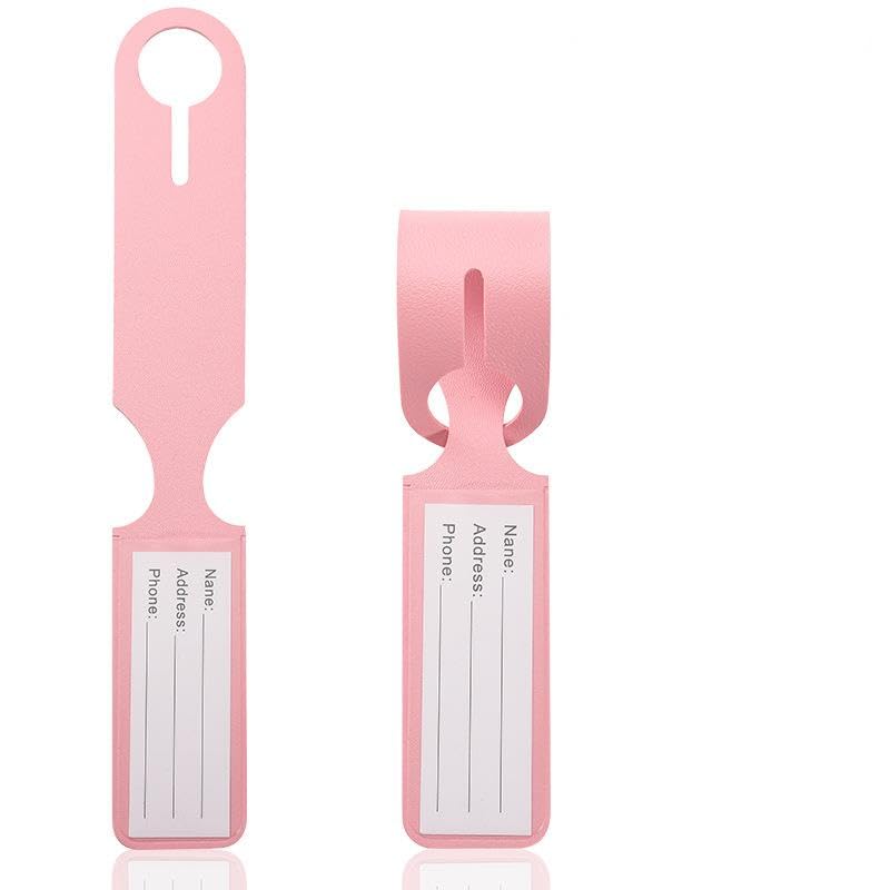 2PCS PU Leather Letter Luggage Tags Baggage Tags - Name Silicone Suitcase Identifier for Suitcases Suitcase Luggage Bag Baggage Handbag Travel Bag