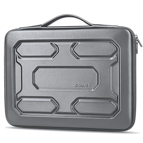 Sacoche ordinateur 15.6 pouces DOMISO grise idéale pour le bureau et voyage