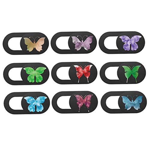 9pezzi Copertura Webcam Design Protezione Privacy per Laptop e Tablet Facile Usare Casual Adesivo Resistente