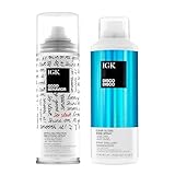IGK Glass Hair Duo | Good Behavior Spirulina Smoothing Spray + Disco Disco Clear Gloss Shine Spray | Keratin Like Treatment + Glossy Finish | 5.6 oz + 5.3 oz